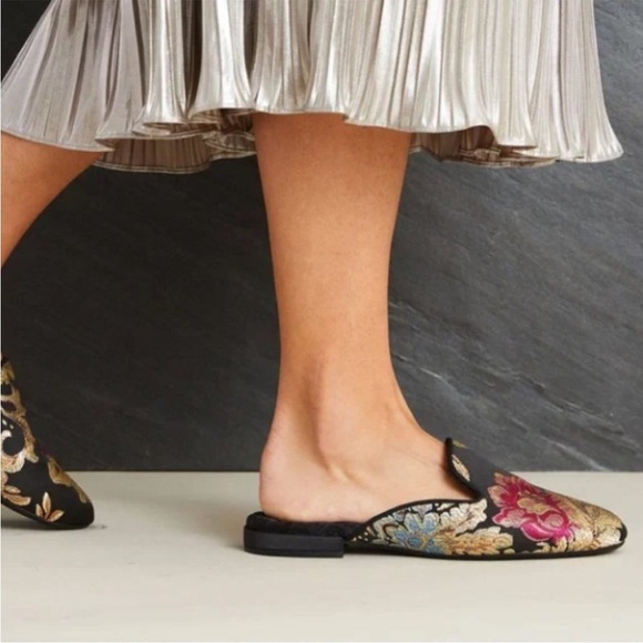 Birdies Phoebe Floral Jacquard Embroidered Floral Slip On Mules New Size 8 - Picture 13 of 13